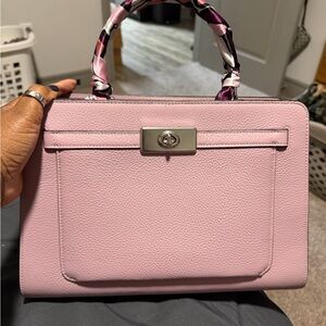 Sophisticated Lavender Satchel with Scarf Handle NWOT Crossbody Strap Inc.